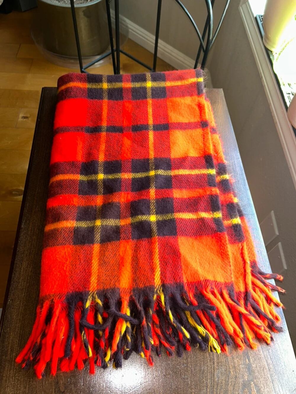 Faribo woolen mills plaid throw blanket